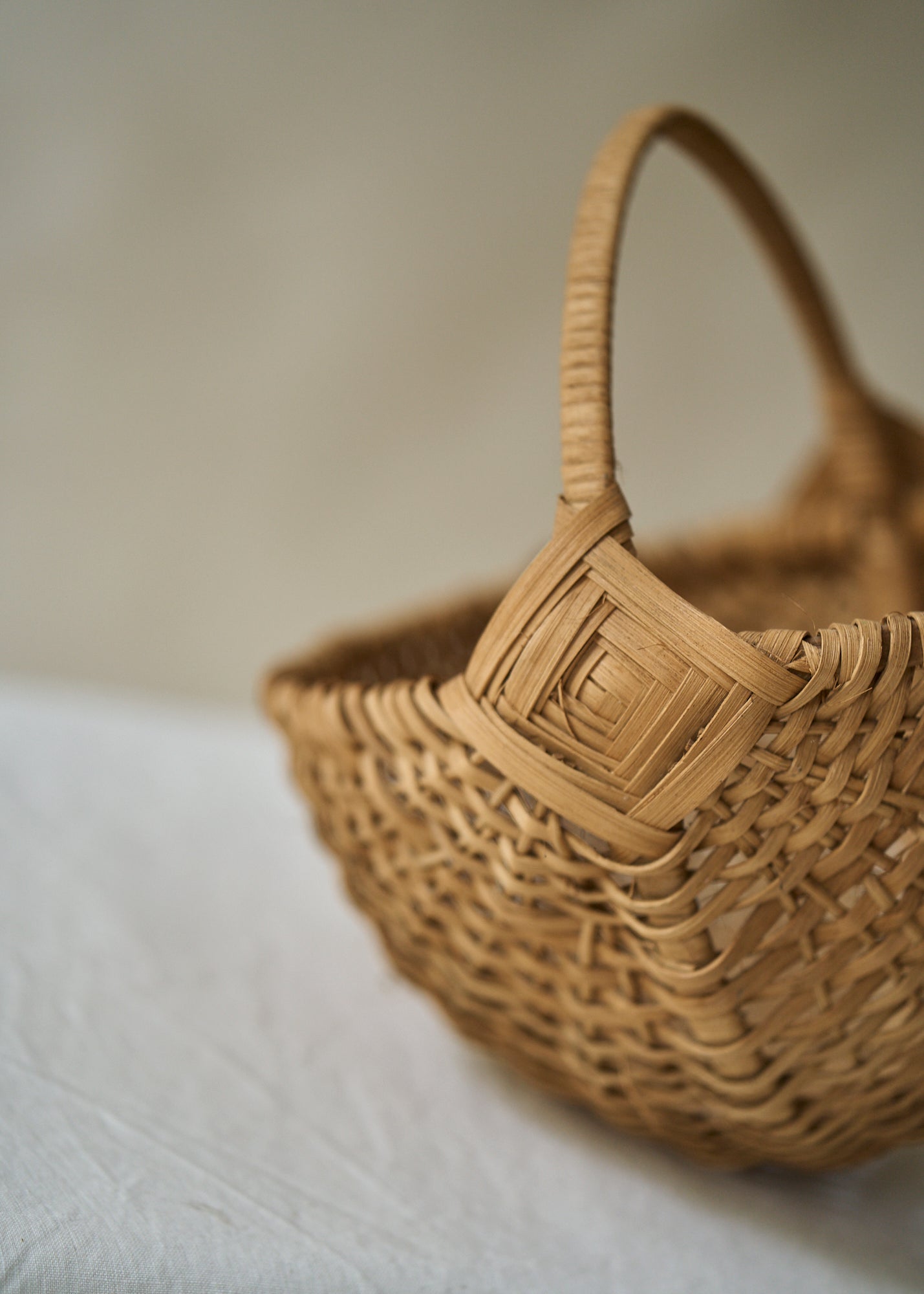 Antique Primitive Handwoven Basket