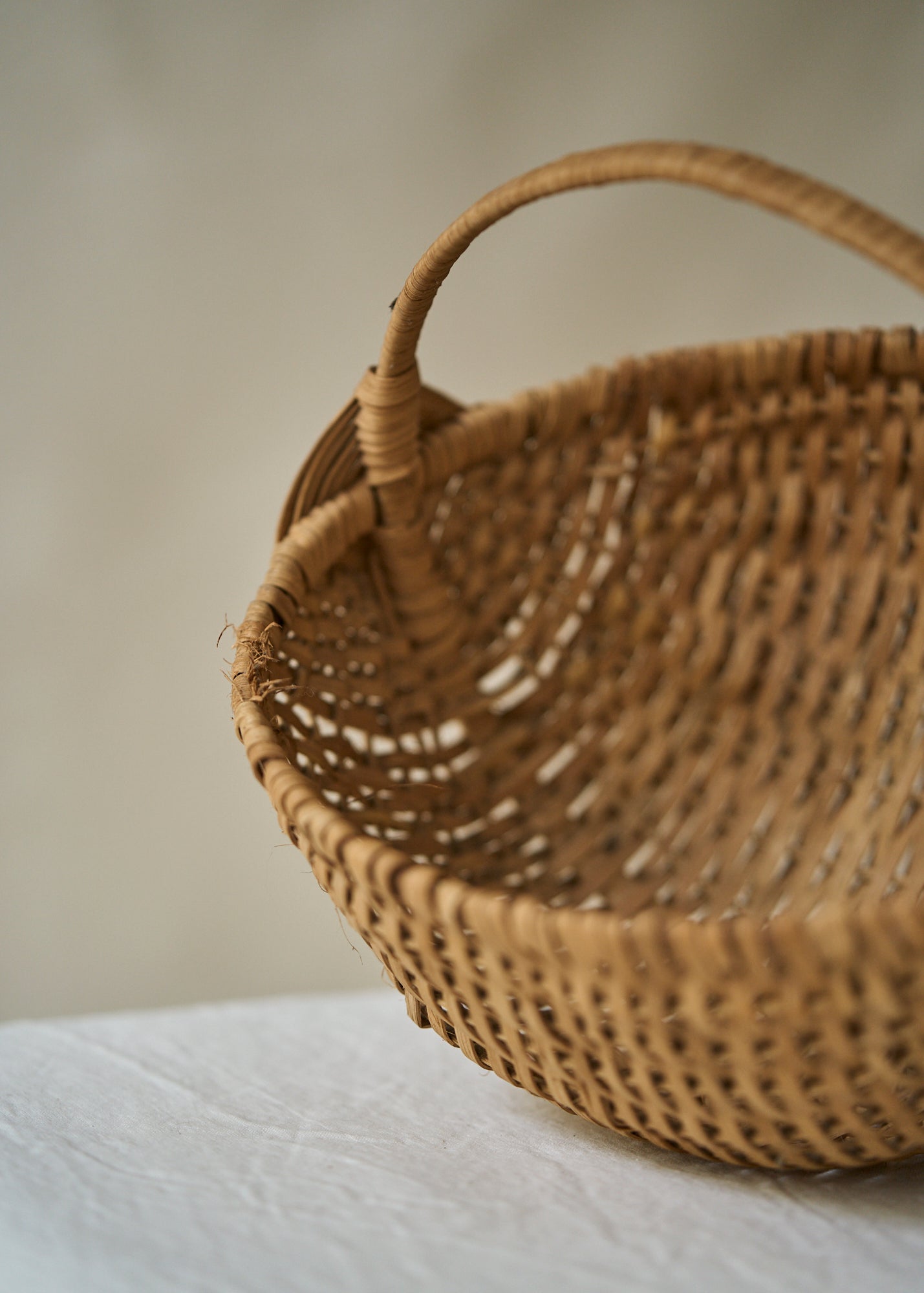 Antique Primitive Handwoven Basket