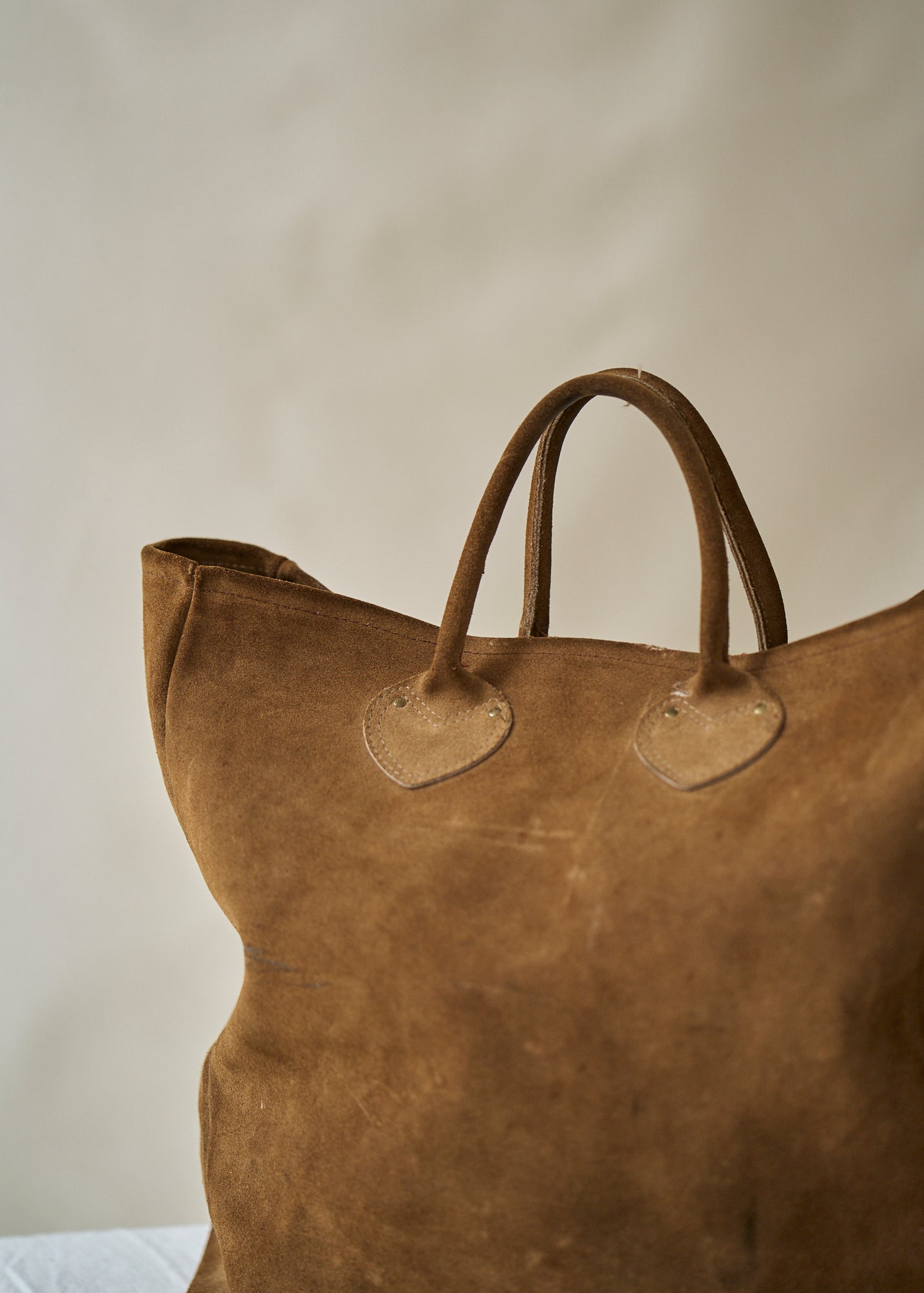 Vintage Suede Tote Bag