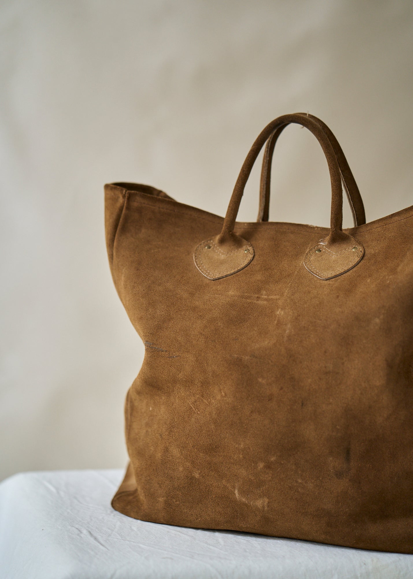 Vintage Suede Tote Bag