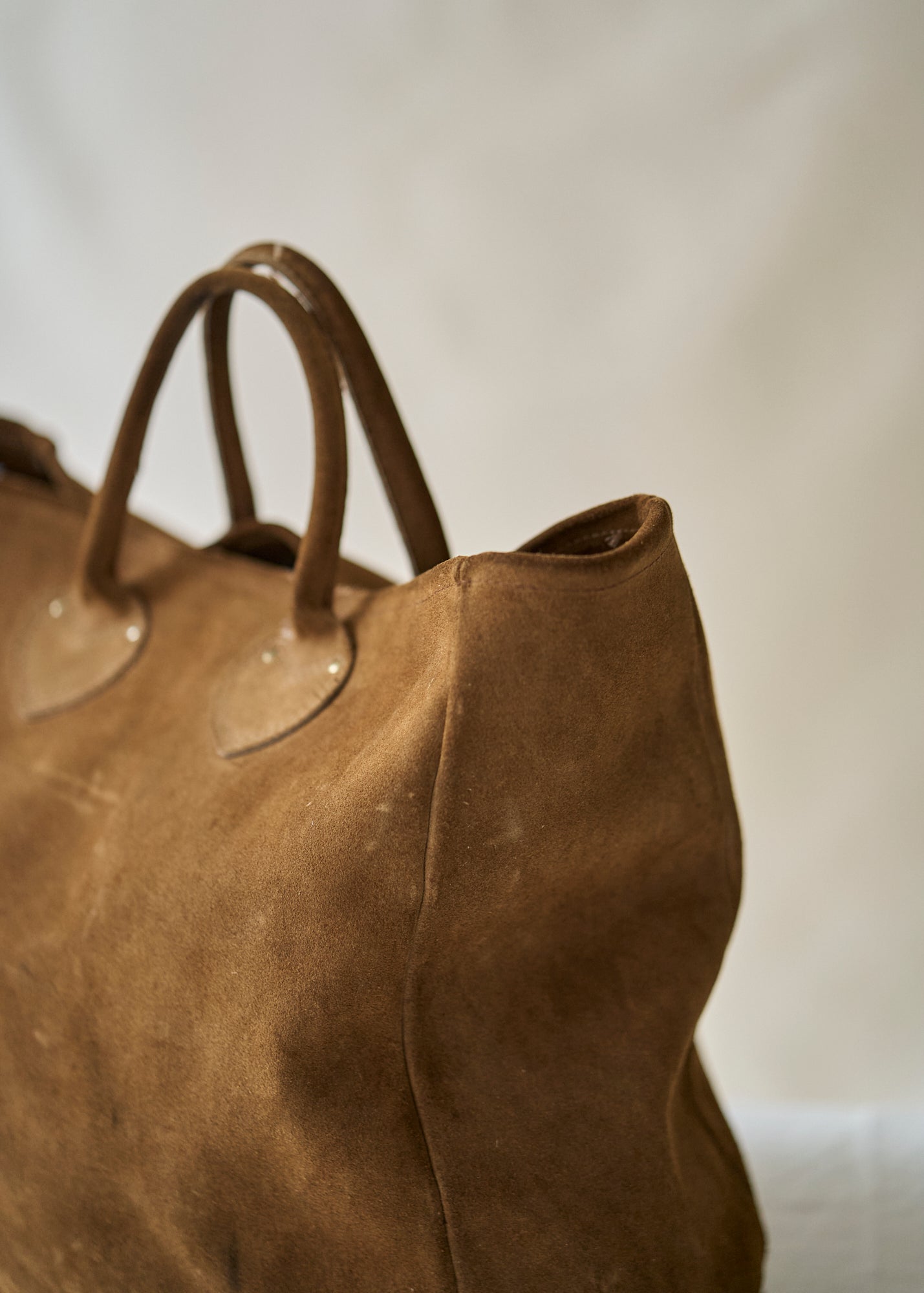 Vintage Suede Tote Bag