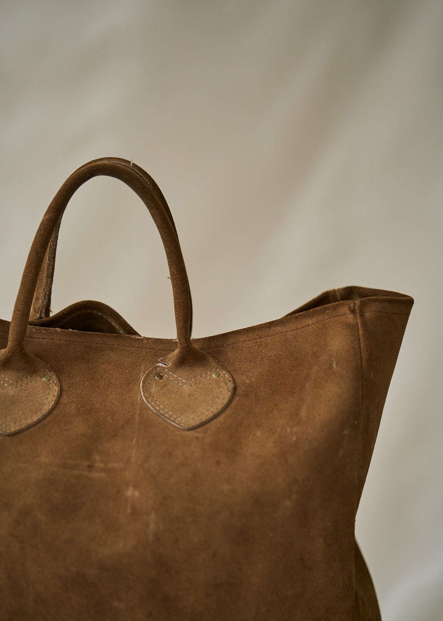 Vintage Suede Tote Bag