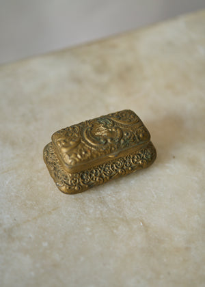Antique Brass Trinket Jar