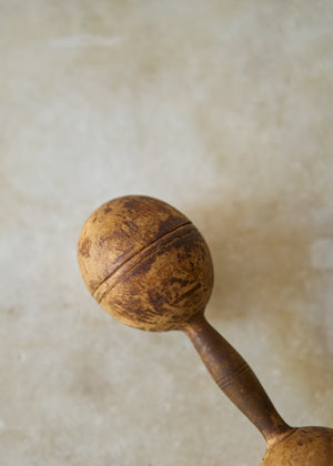Antique Wooden Dumbell