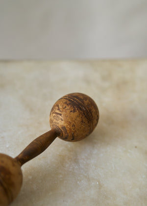 Antique Wooden Dumbell