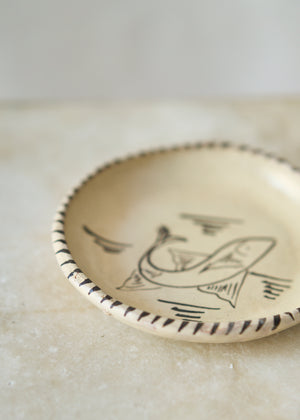 Vintage Hand Painted Ceramic Fish Plate