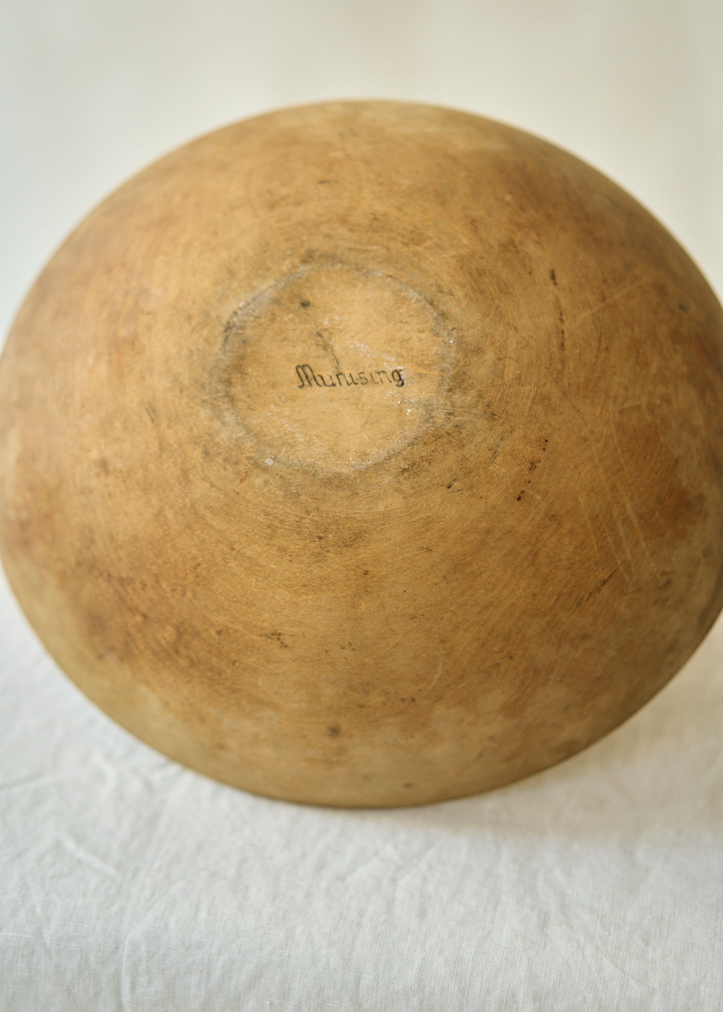 Antique Handmade Wood Bowl