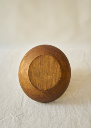 Antique Small Handmade Wood Bowl