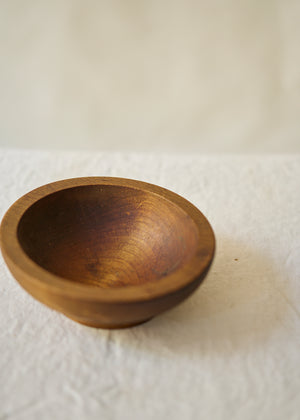 Antique Small Handmade Wood Bowl
