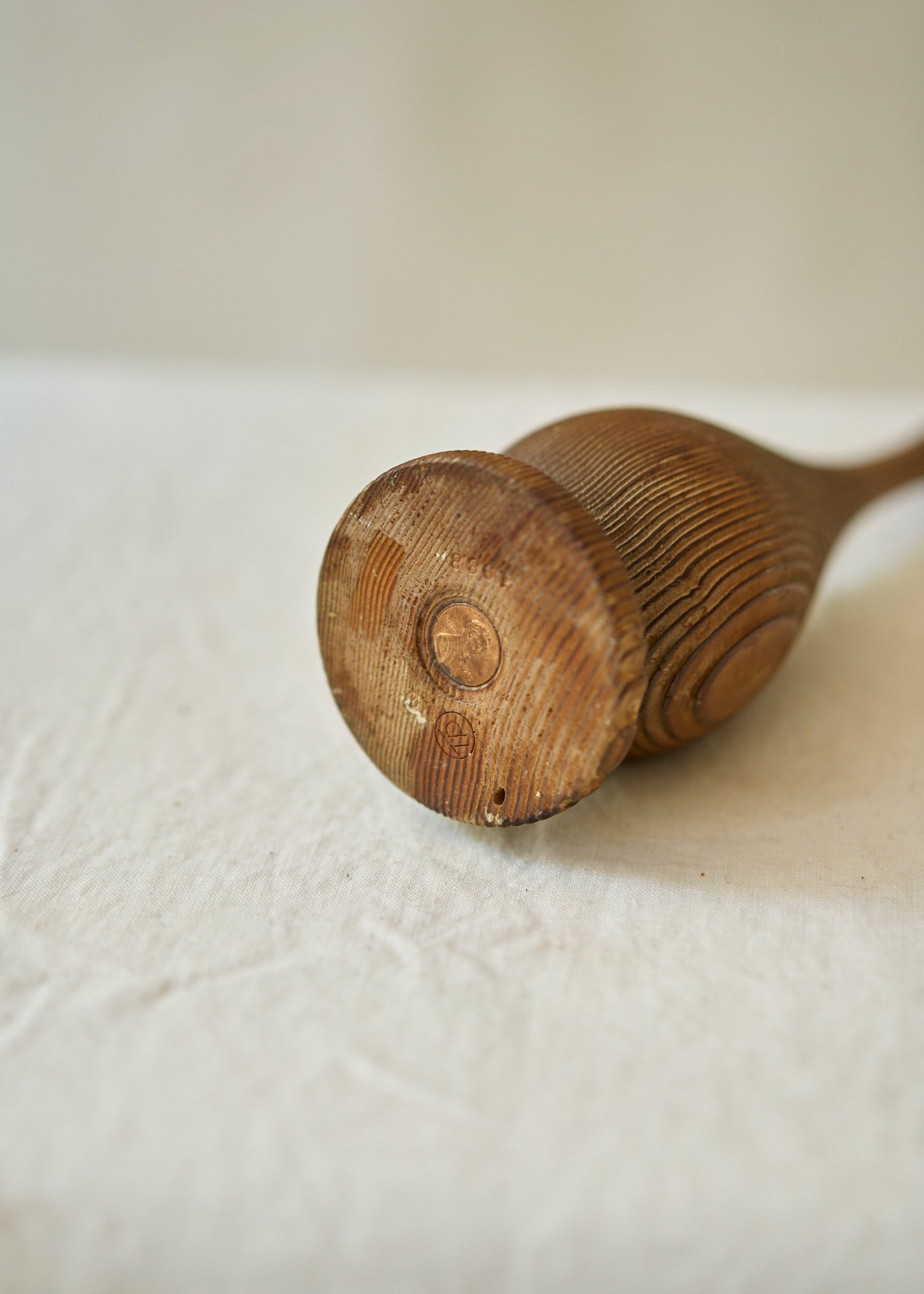 Vintage Folk Art Wood Vase