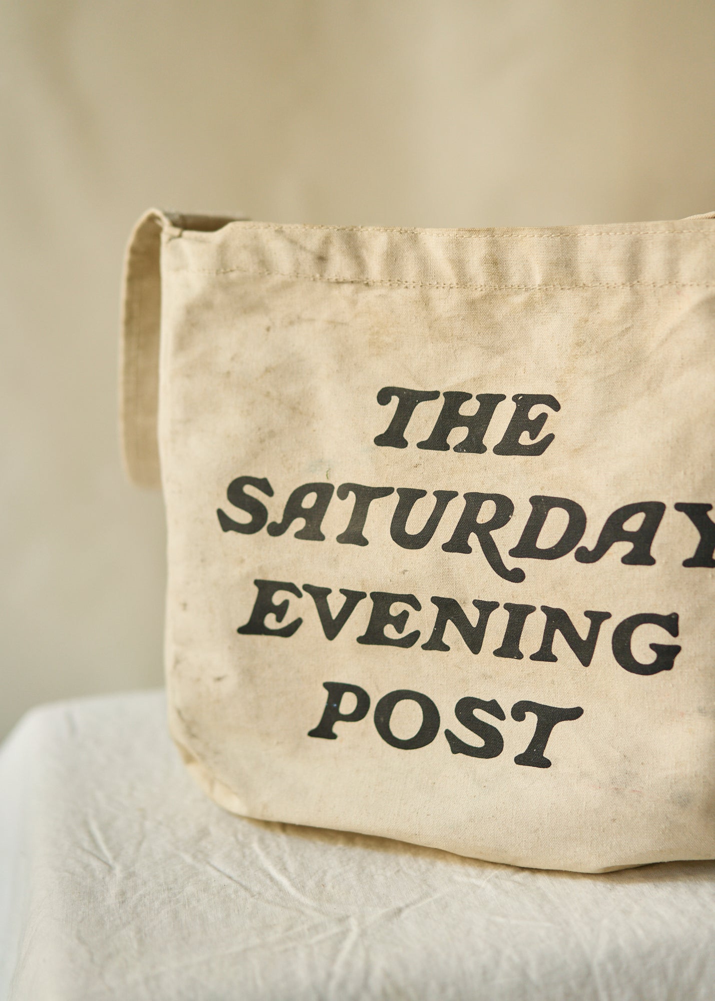 Vintage Saturday Evening Post Canvas Newspaper Bag