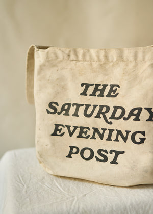 Vintage Saturday Evening Post Canvas Newspaper Bag