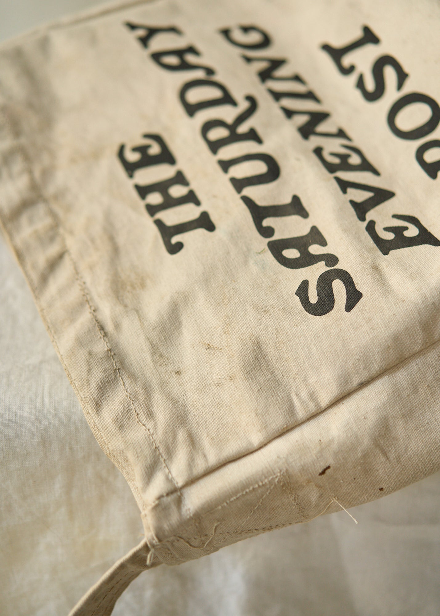 Vintage Saturday Evening Post Canvas Newspaper Bag