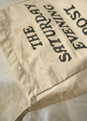 Vintage Saturday Evening Post Canvas Newspaper Bag