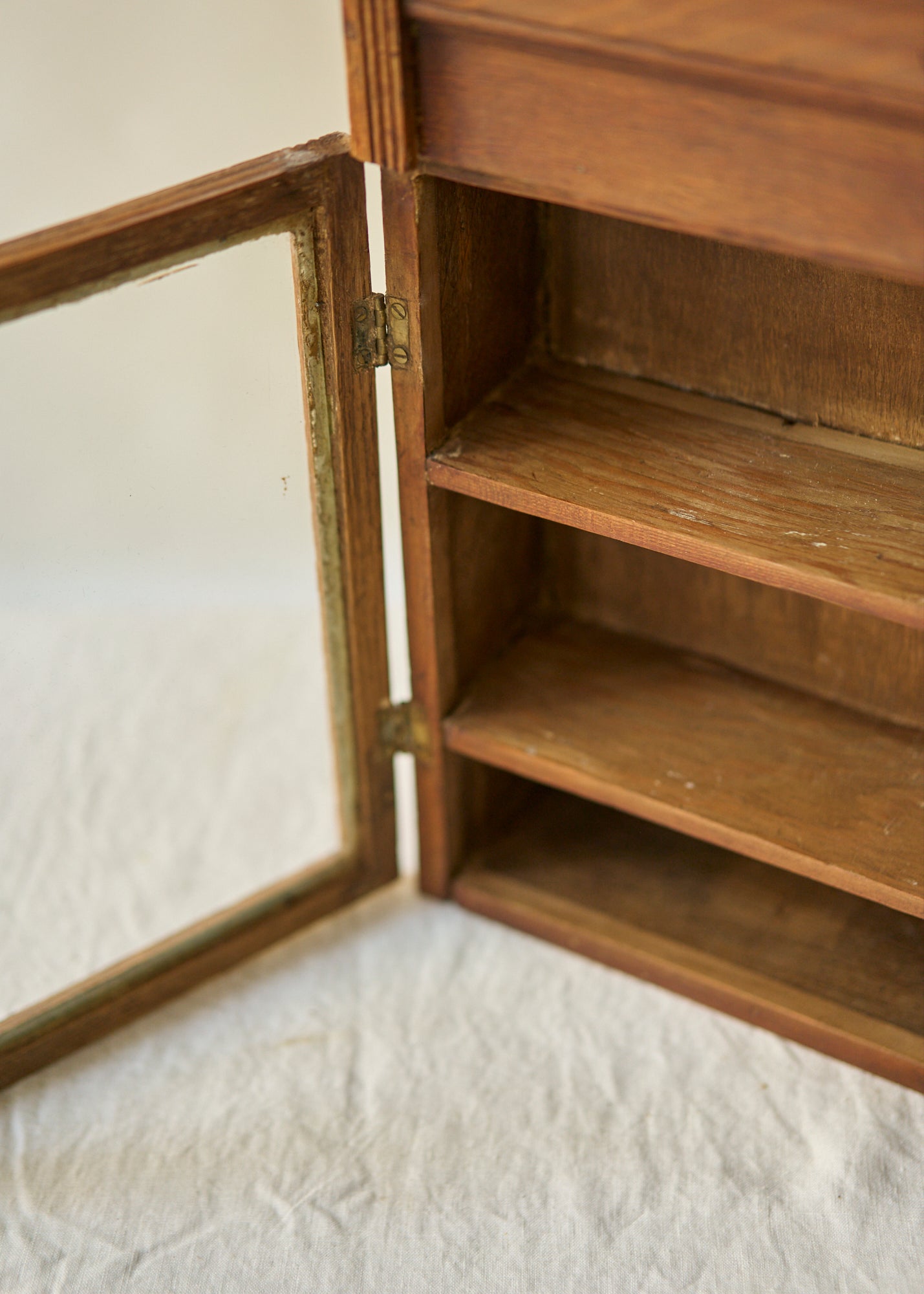 Antique Glass Front Cabinet