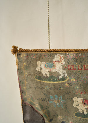 Antique Folk Art Painted Crate Top