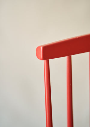 Red Mid Century Danish Dining Chairs