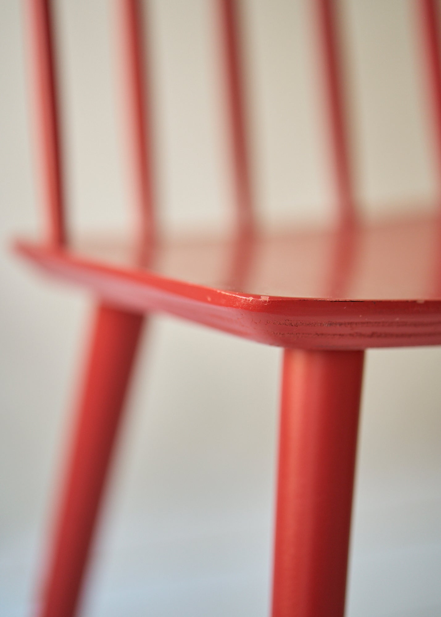 Red Mid Century Danish Dining Chairs