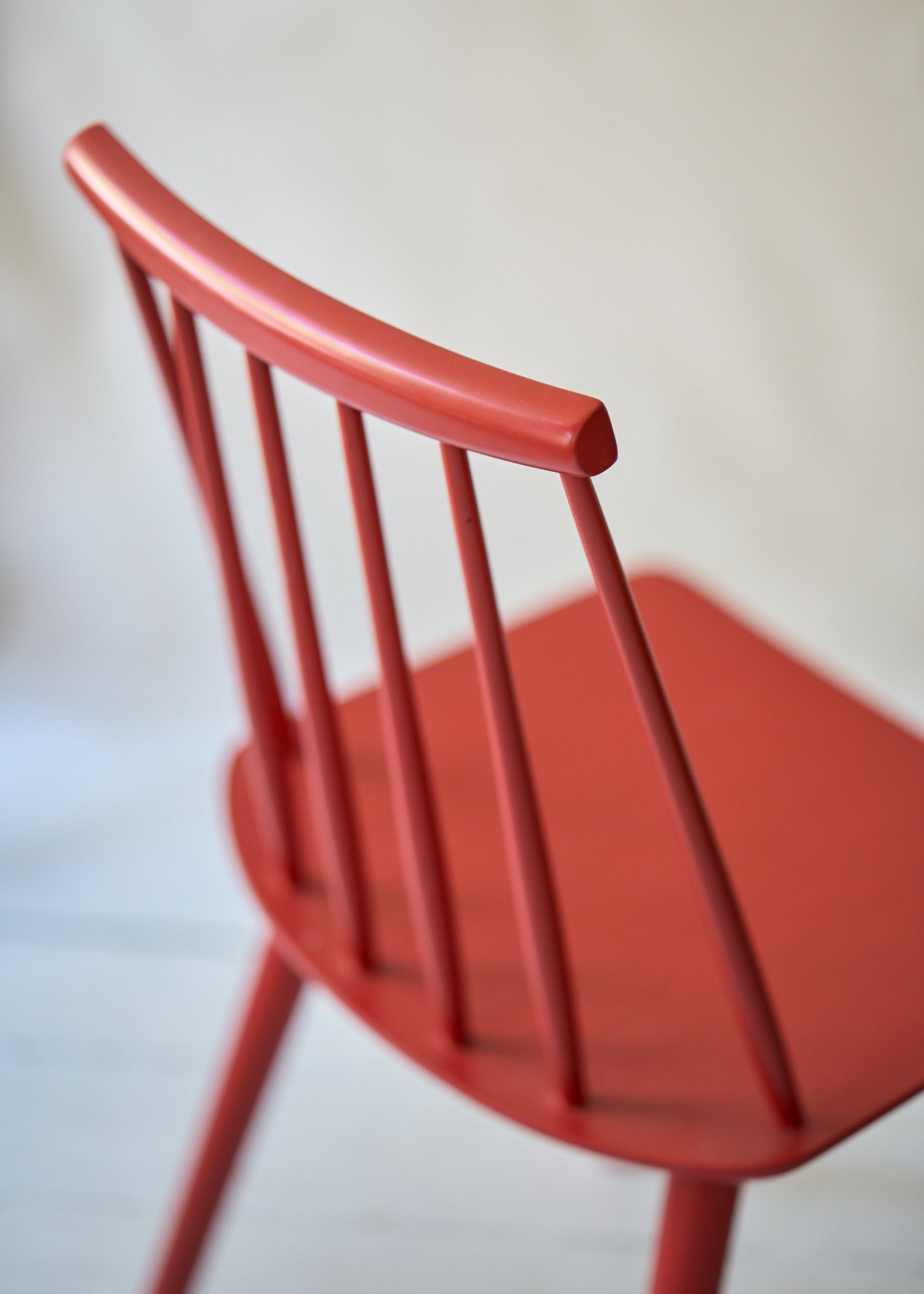Red Mid Century Danish Dining Chairs