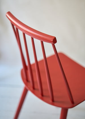 Red Mid Century Danish Dining Chairs