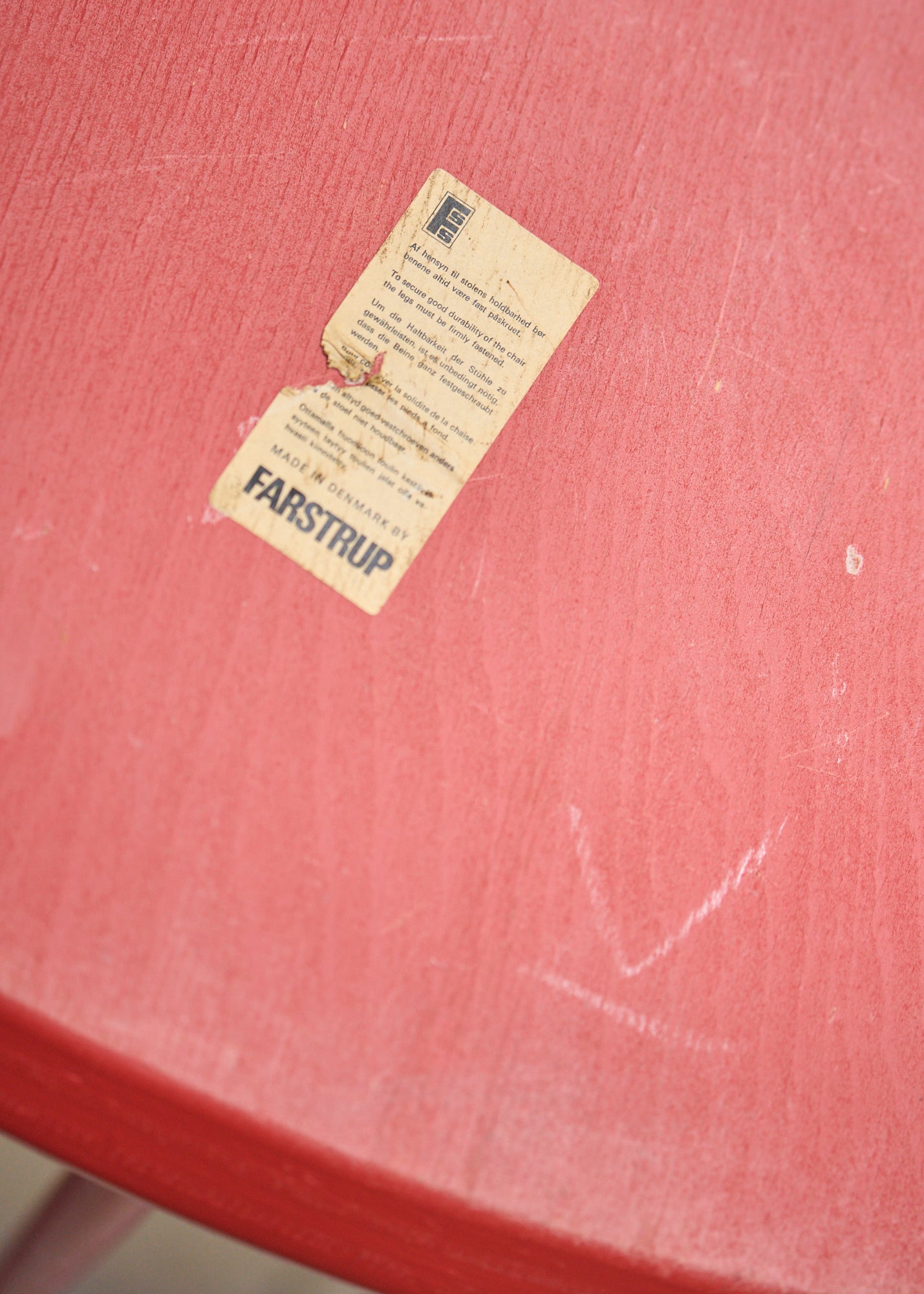 Red Mid Century Danish Dining Chairs