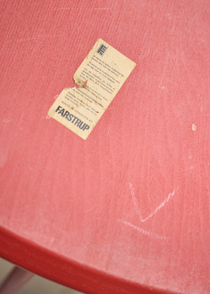 Red Mid Century Danish Dining Chairs