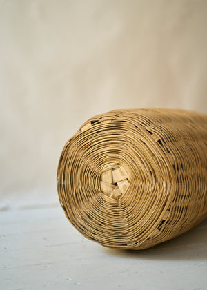 Large Vintage Wicker Floor Vase