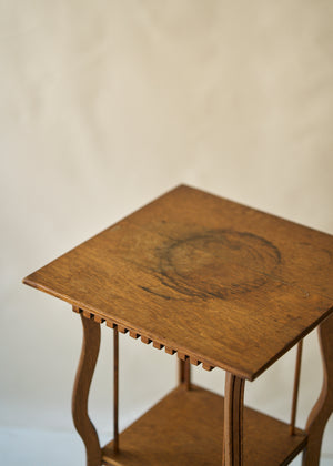 Antique Carved Wood Side Table