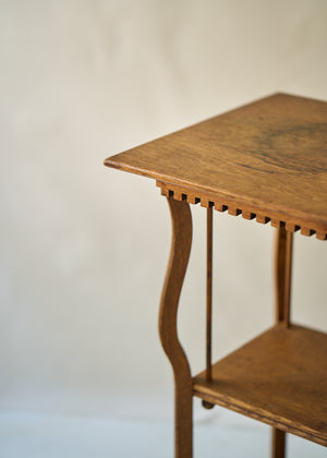Antique Carved Wood Side Table