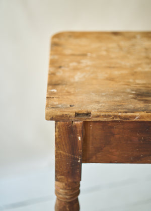 Antique Pine Table with Drawer