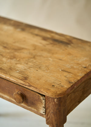 Antique Pine Table with Drawer