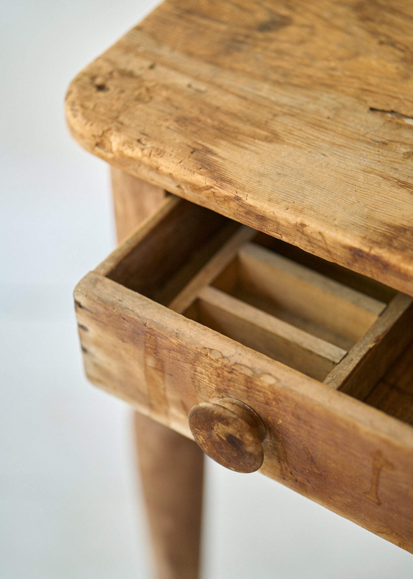 Antique Pine Table with Drawer