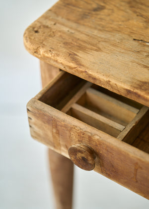 Antique Pine Table with Drawer