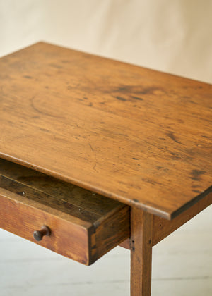 Antique Pine One Drawer Table