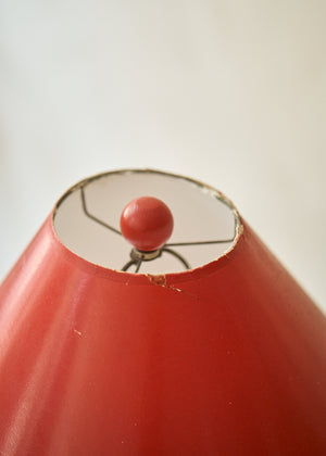 Vintage Red Table Lamp