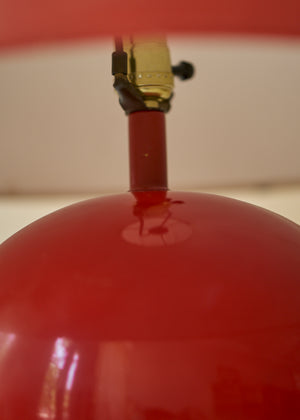 Vintage Red Table Lamp