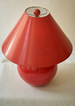 Vintage Red Table Lamp