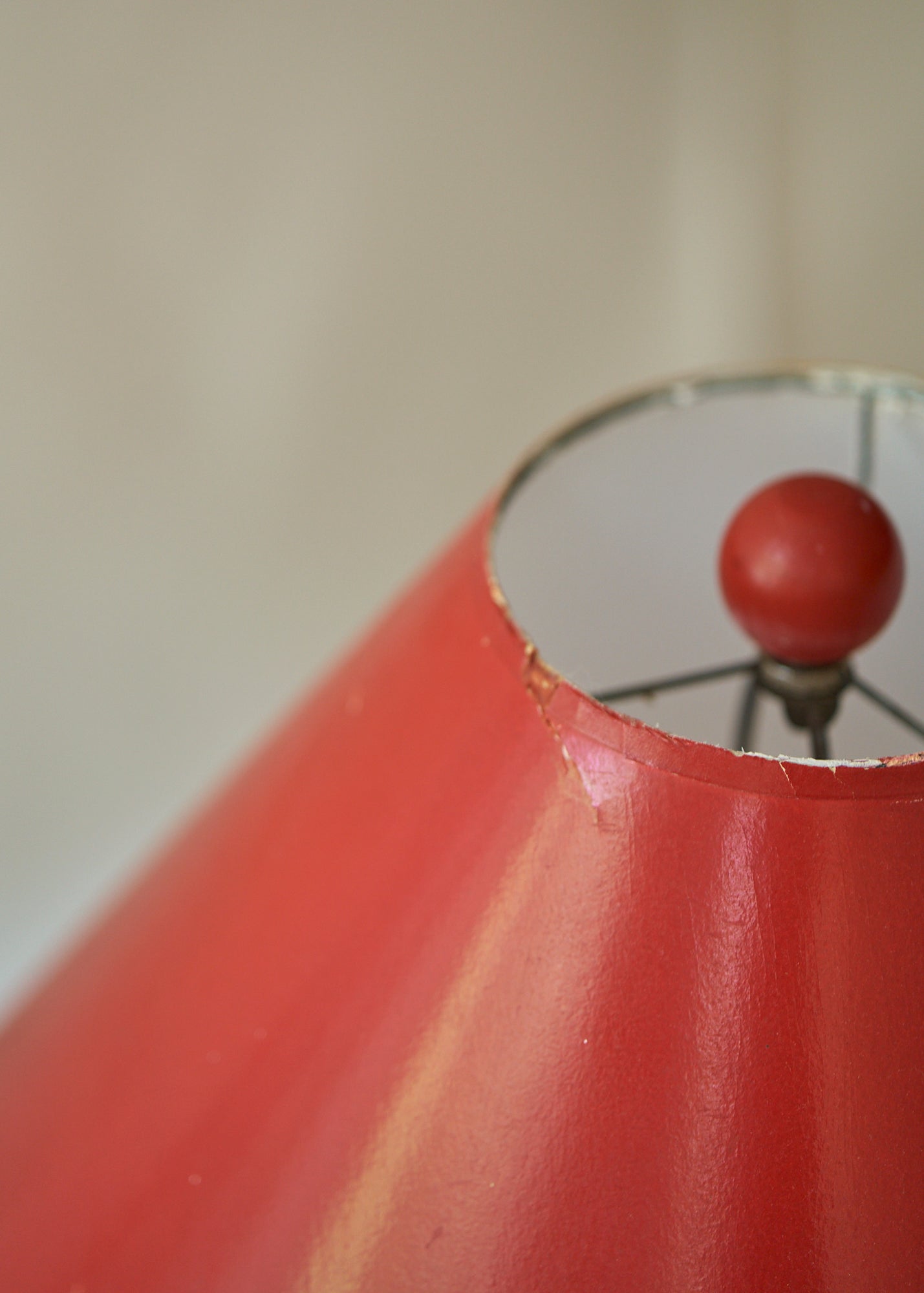 Vintage Red Table Lamp