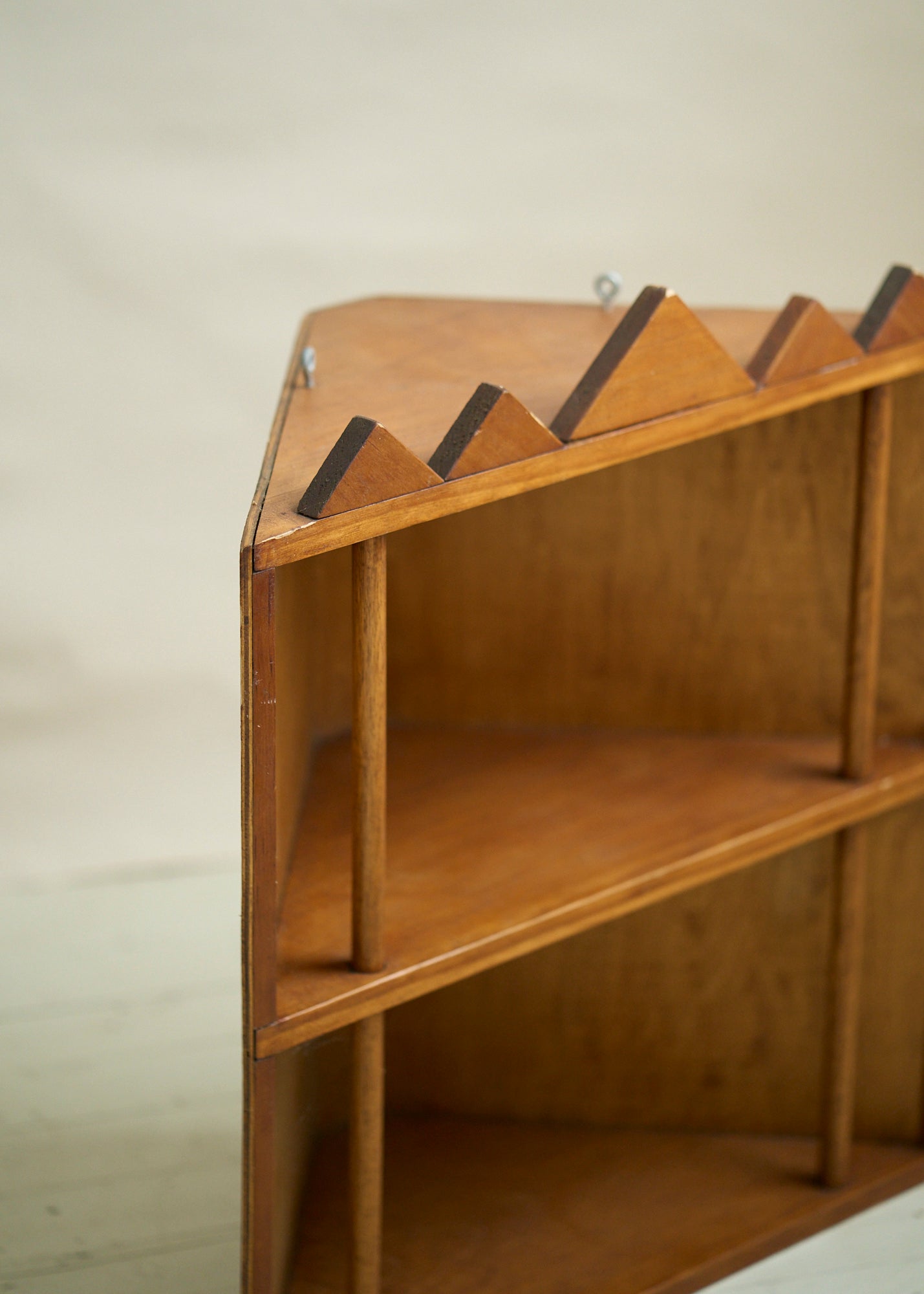 Folk Art Handmade Wood Corner Shelf