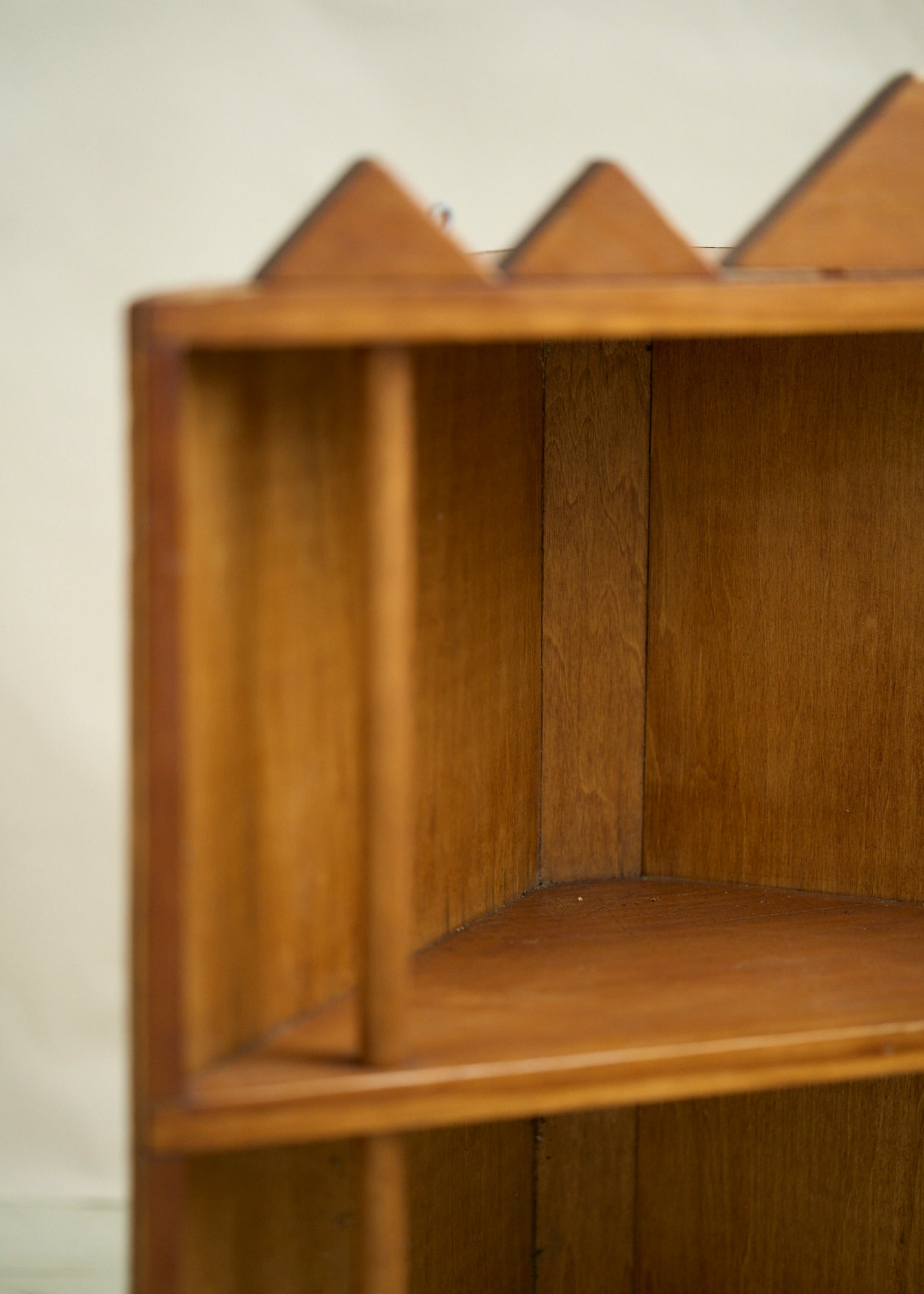 Folk Art Handmade Wood Corner Shelf