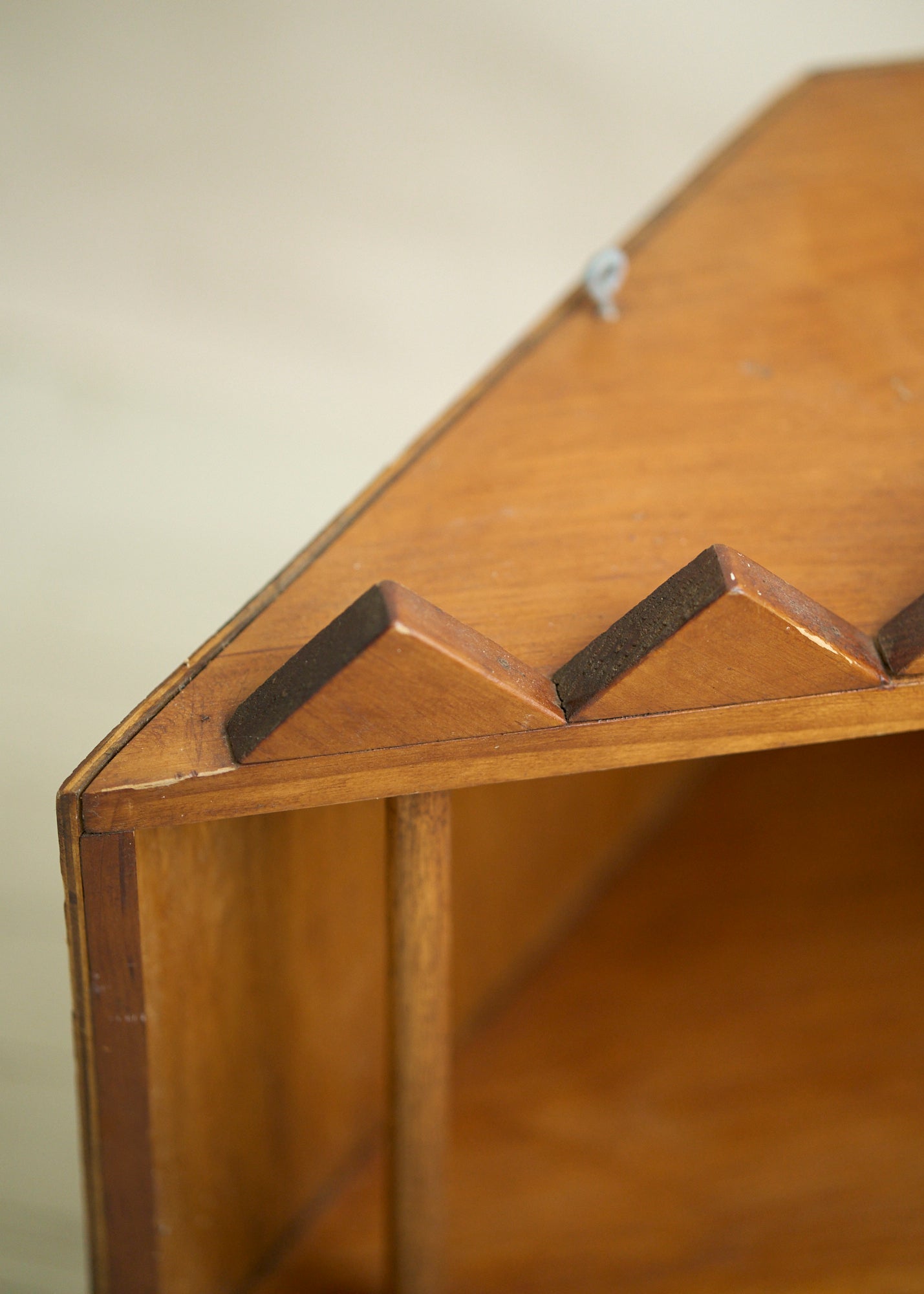 Folk Art Handmade Wood Corner Shelf