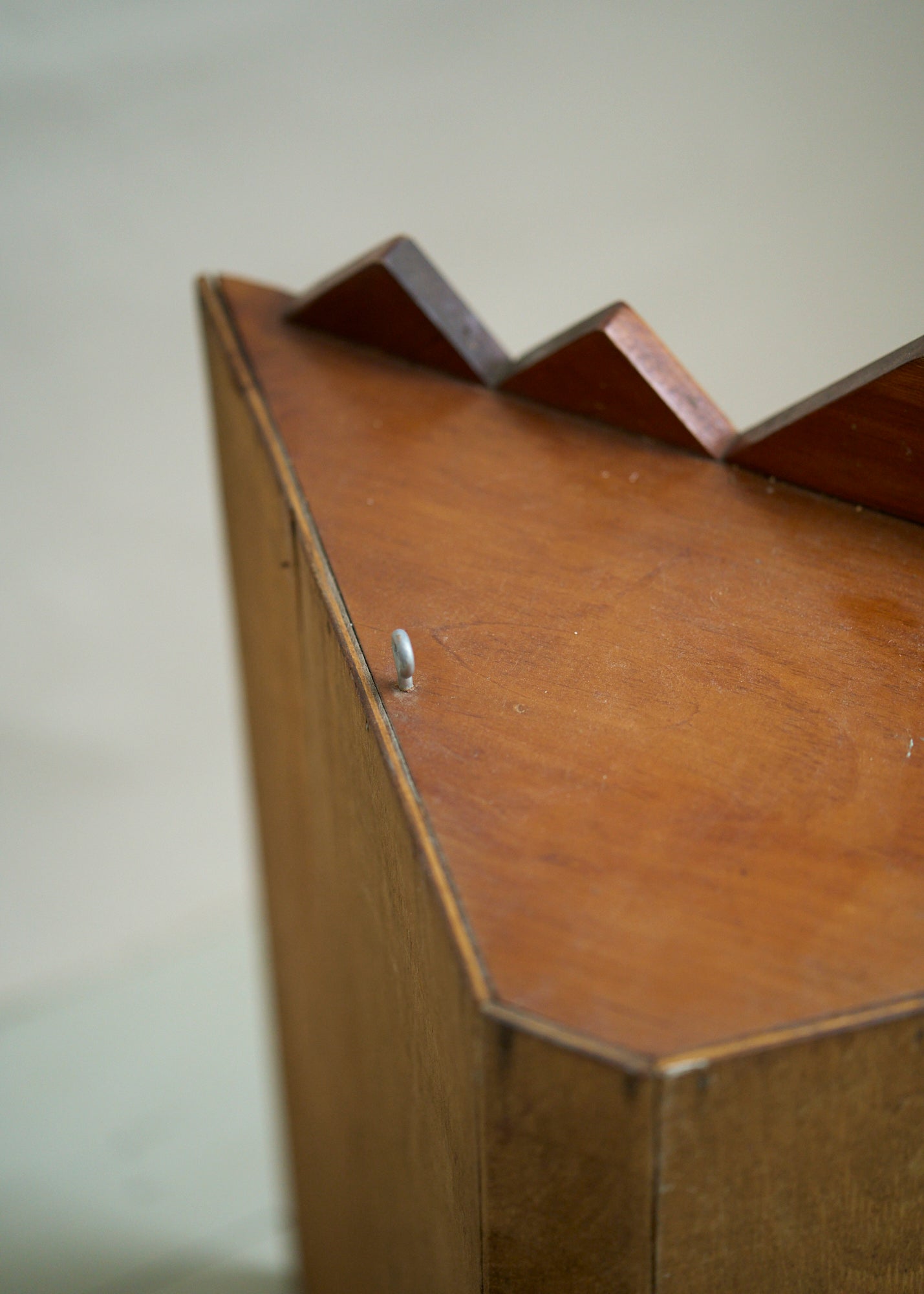 Folk Art Handmade Wood Corner Shelf