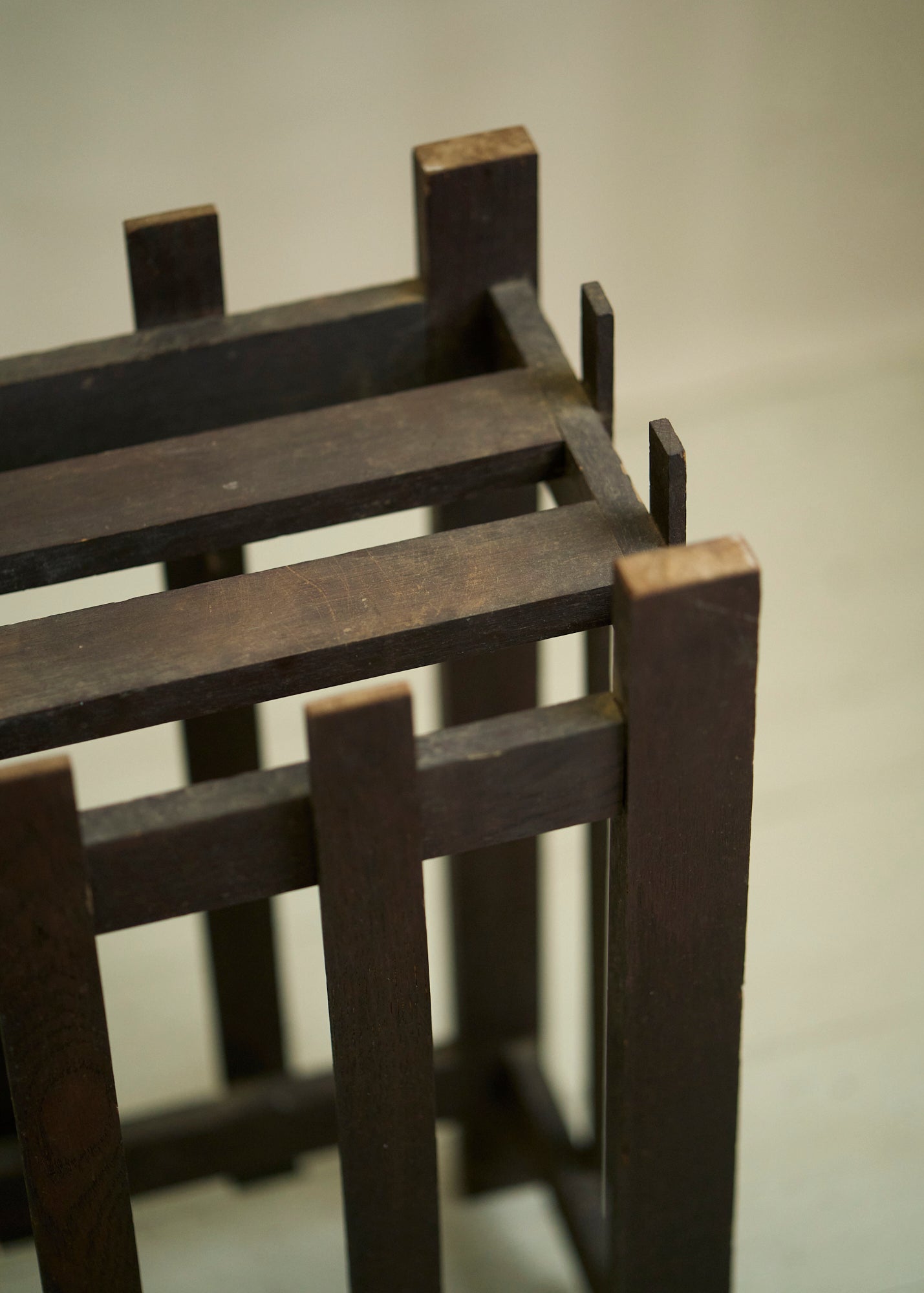 Vintage Mission Style Wood Accent Table