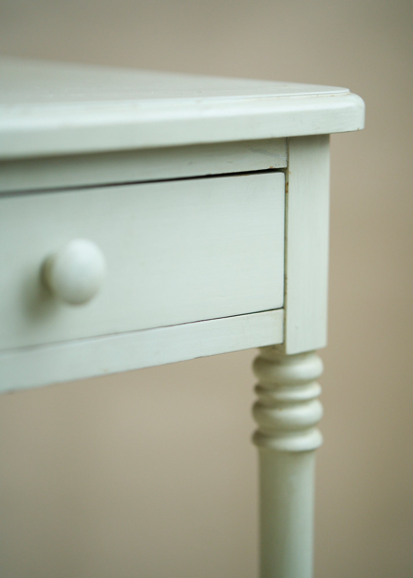 Vintage Painted Accent Table with Drawer