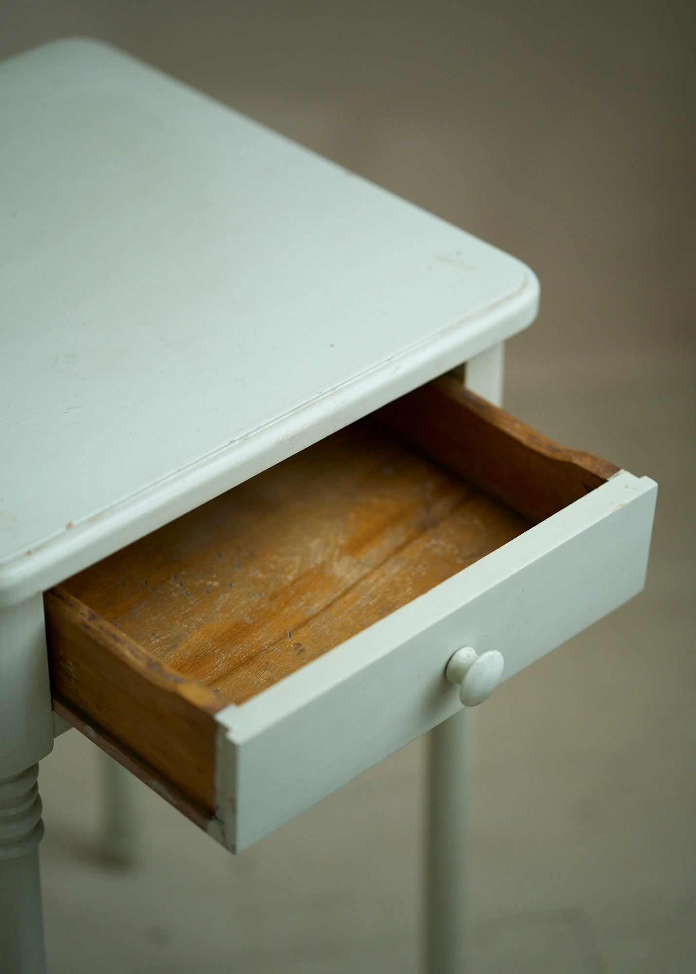 Vintage Painted Accent Table with Drawer