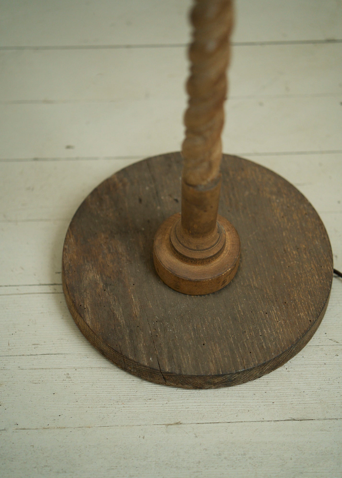 Turned Wood Floor Lamp