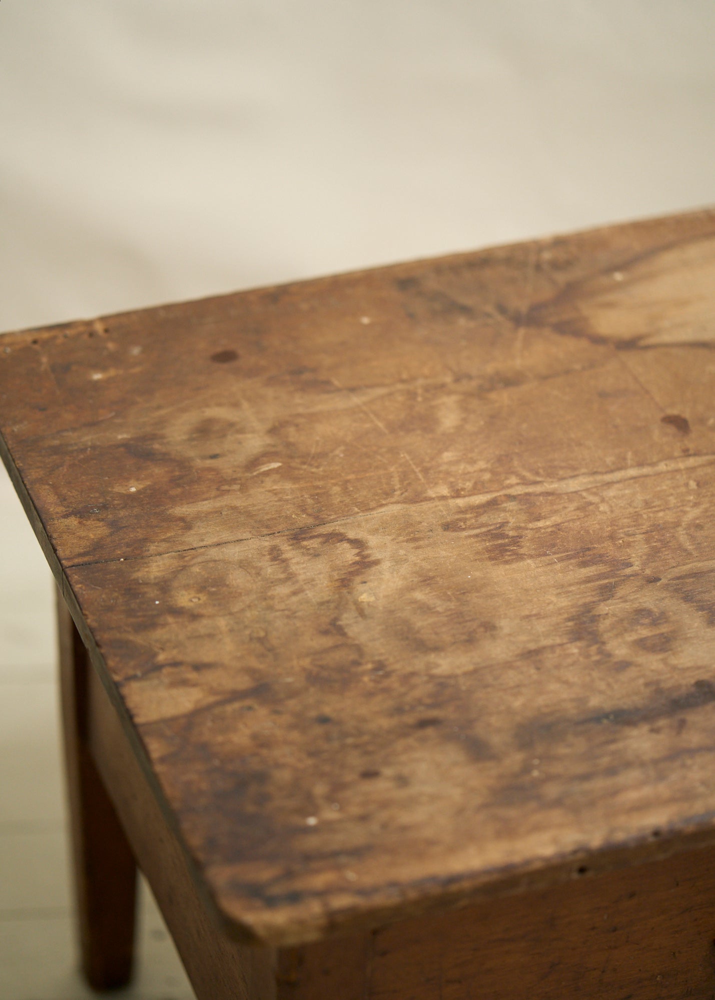Antique Wooden Side Table with Drawer