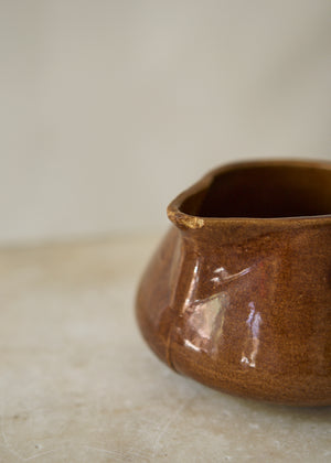 Handmade Brown Ceramic Pitcher