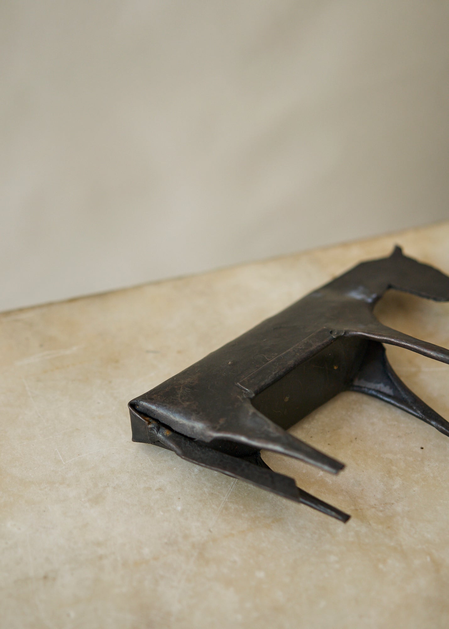 Folk Art Metal Horse Sculpture