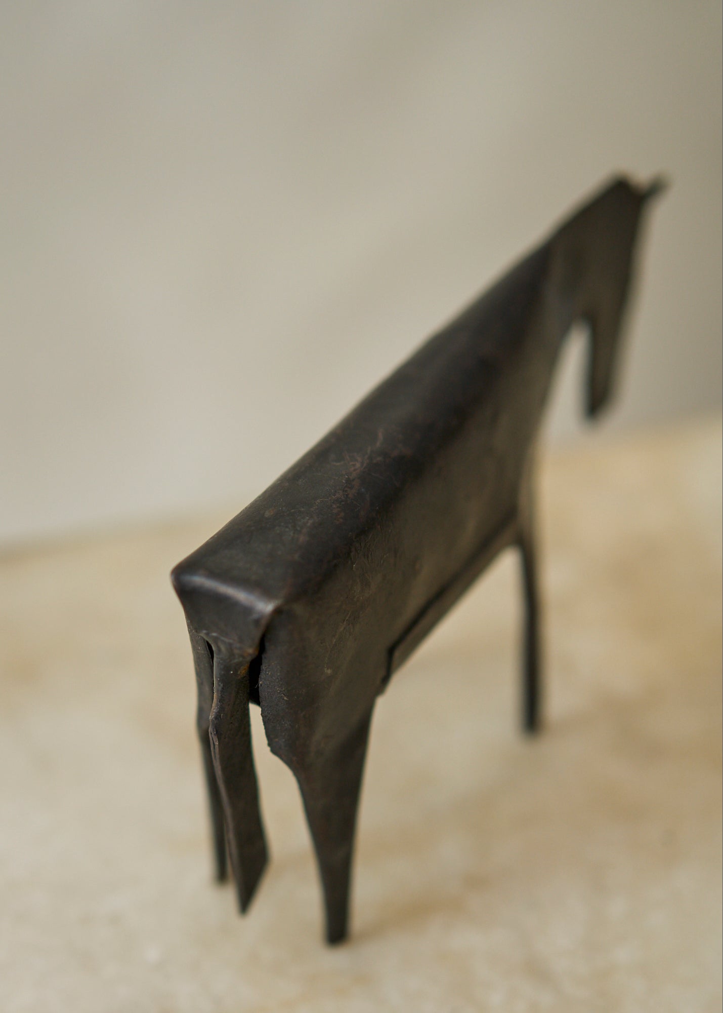 Folk Art Metal Horse Sculpture